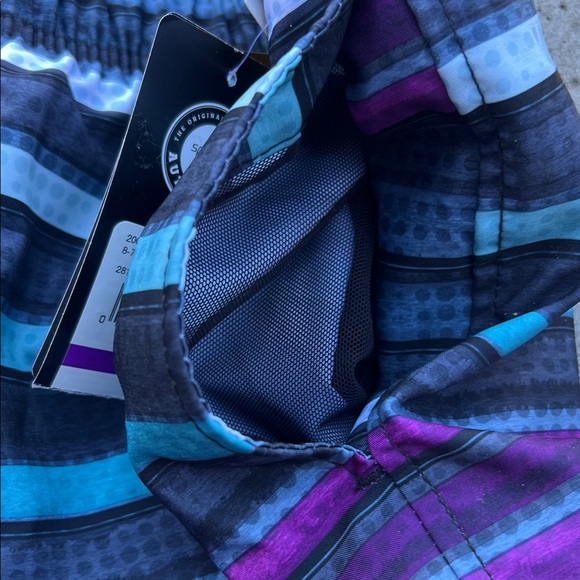 Speedo Striped Blue and Purple Board Shorts - Picture 7 of 10